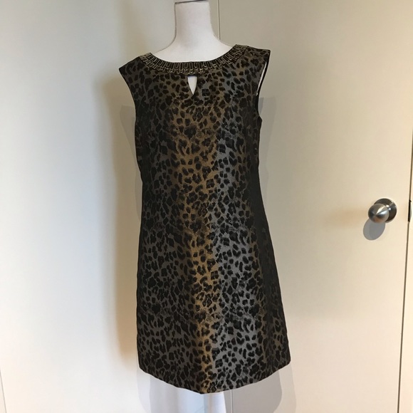 🔥🔥🔥Tahari animal print dress in black and gold - Picture 2 of 7